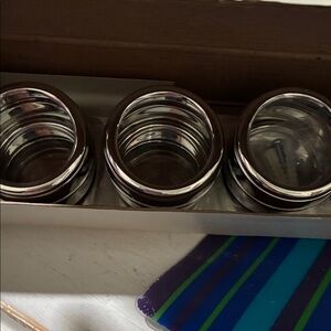 SOHO Spices Speed silver magnetic 5 canister Rack NEW!!